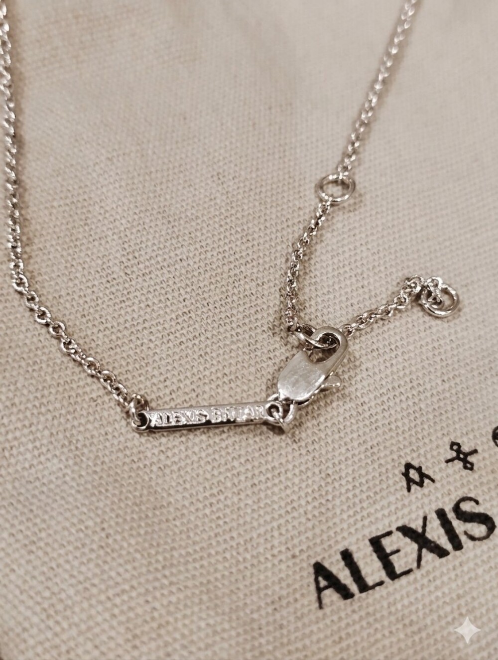 Alexis Bittar Silver Crystal Bar Pendant Necklace 💎✨ - Picture 5 of 5